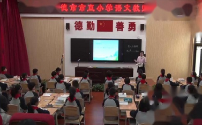 部编四年级下册《老人与海鸥》比赛课教学视频，2019年常德市直小学语文教师素养大赛2